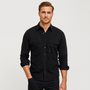 Noir | Men’s Cotton Utility Overshirt-Noir-Black-XS-Noir