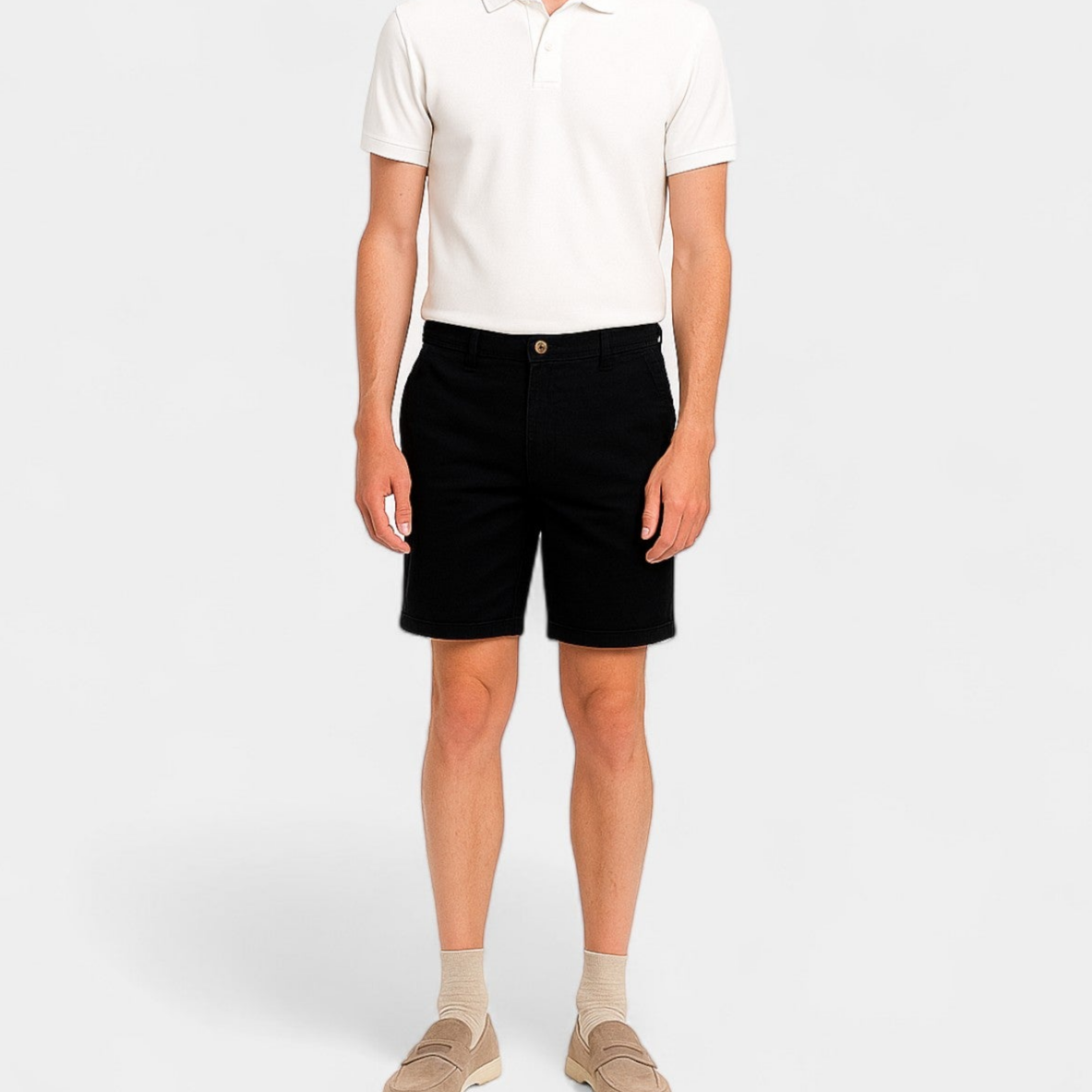 Noir | Men's Shorts - Summer Shorts with Elastic Waist