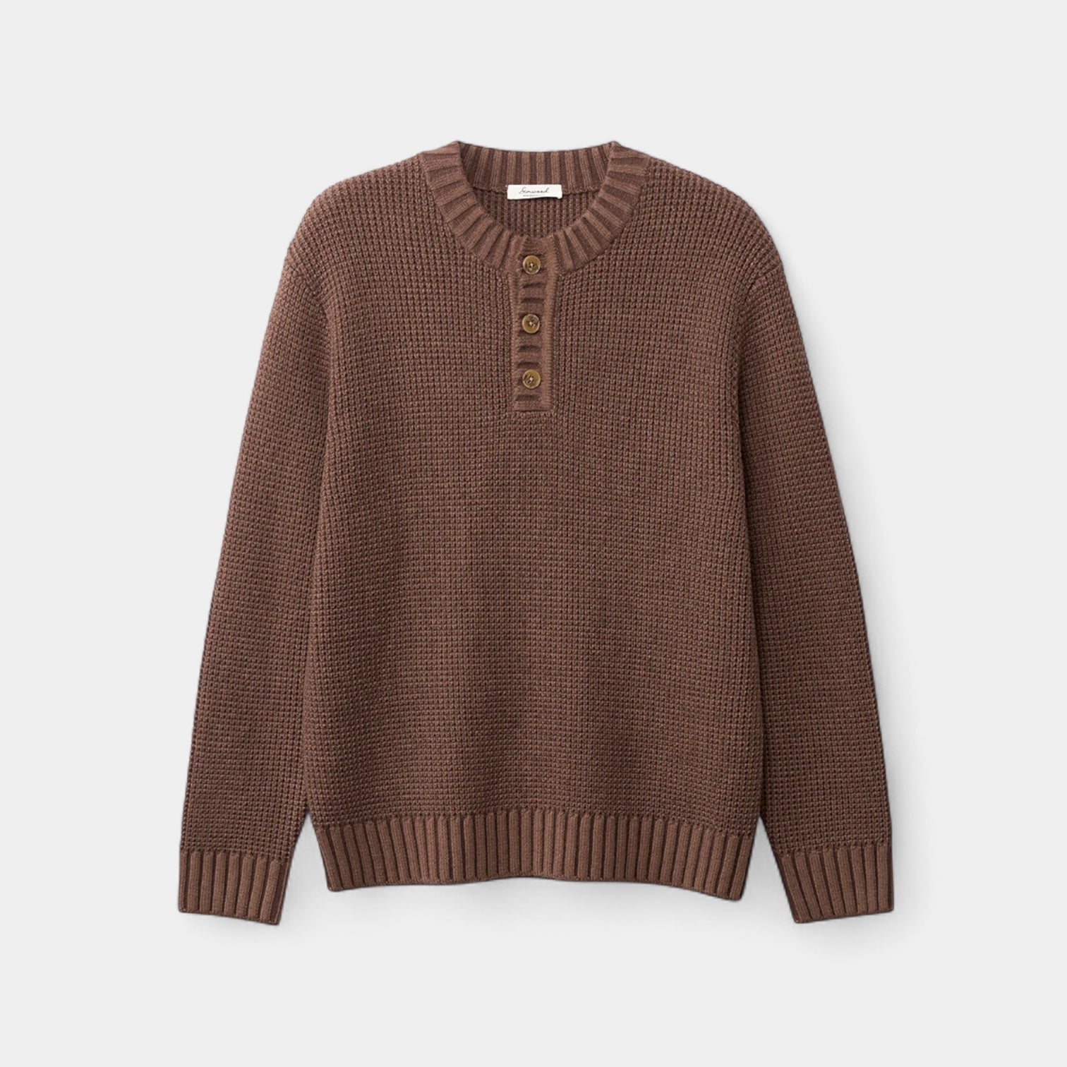 Noir | Men’s Merino Wool Henley Jumper