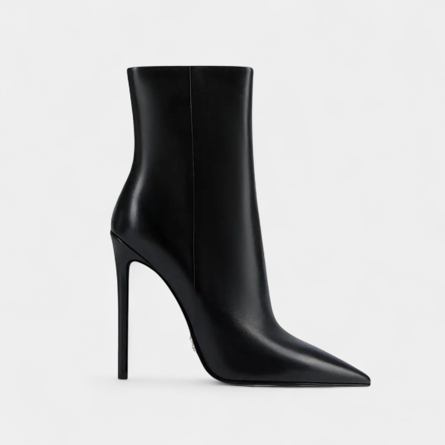 Noir | Pointed Toes Stiletto Ankle Boots