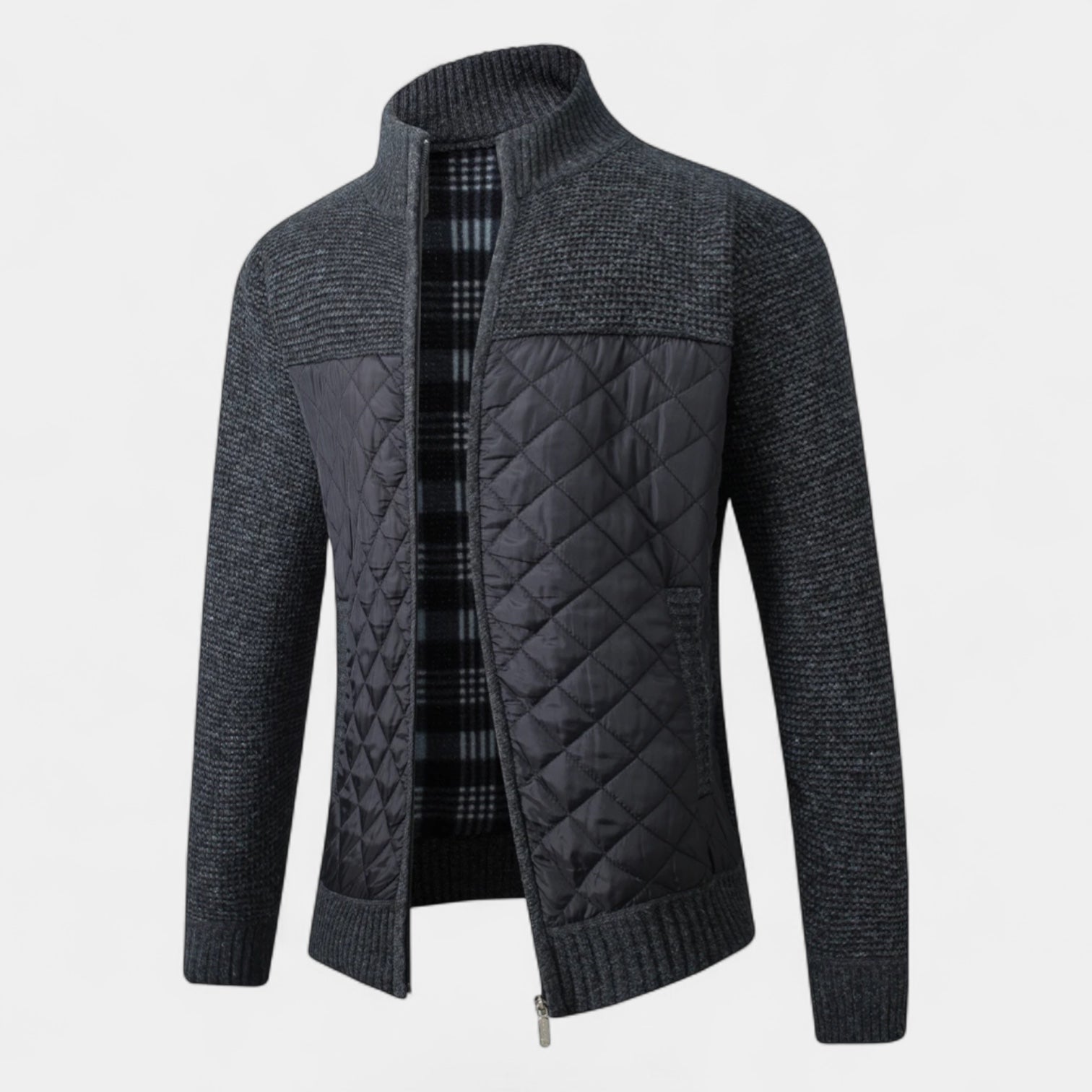 Noir | Men’s Quilted Bomber Jacket