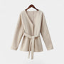 Noir | Women’s Belted Midi Coat-Jackets-Noir-Noir