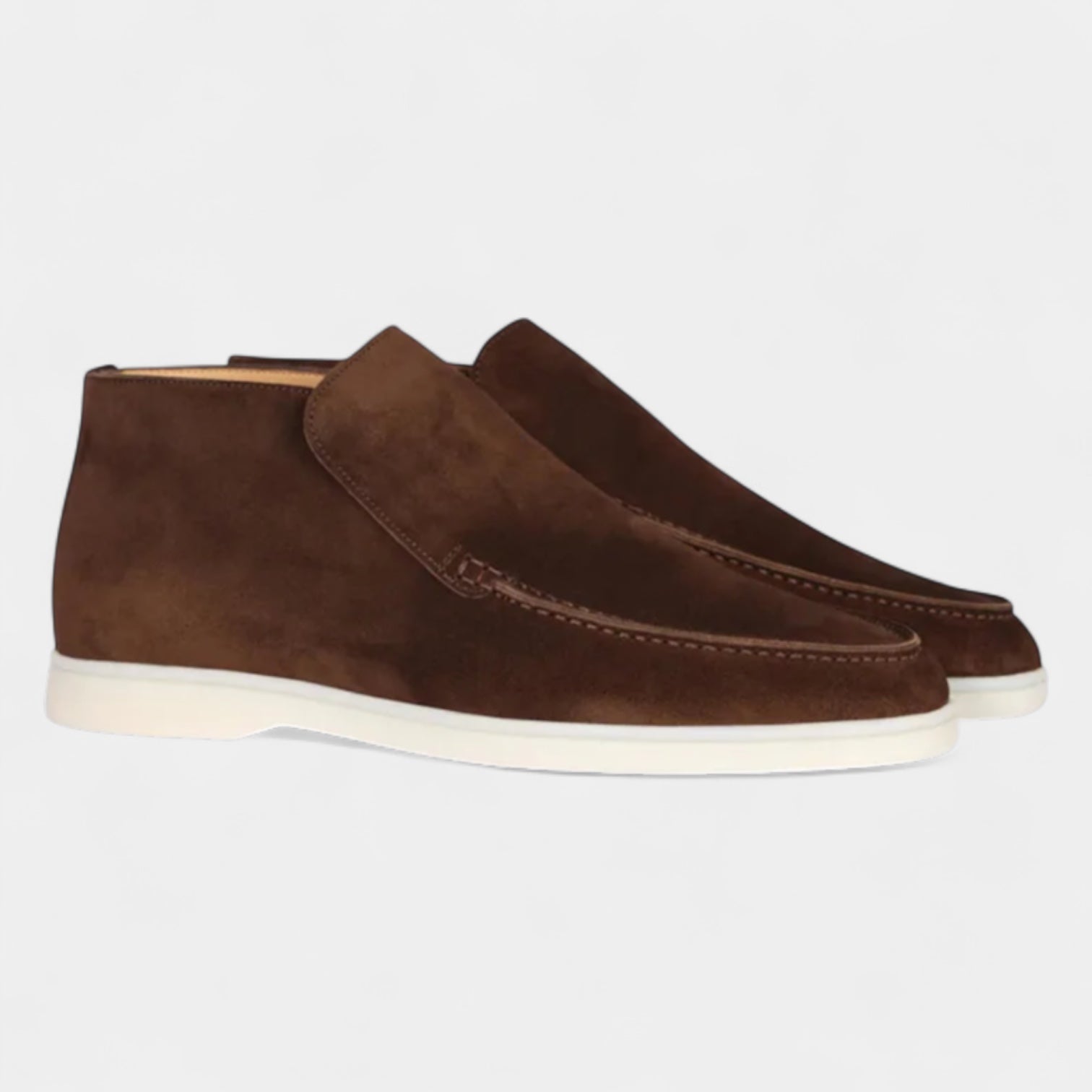 Noir | Suede Slip-On Loafers - High Top