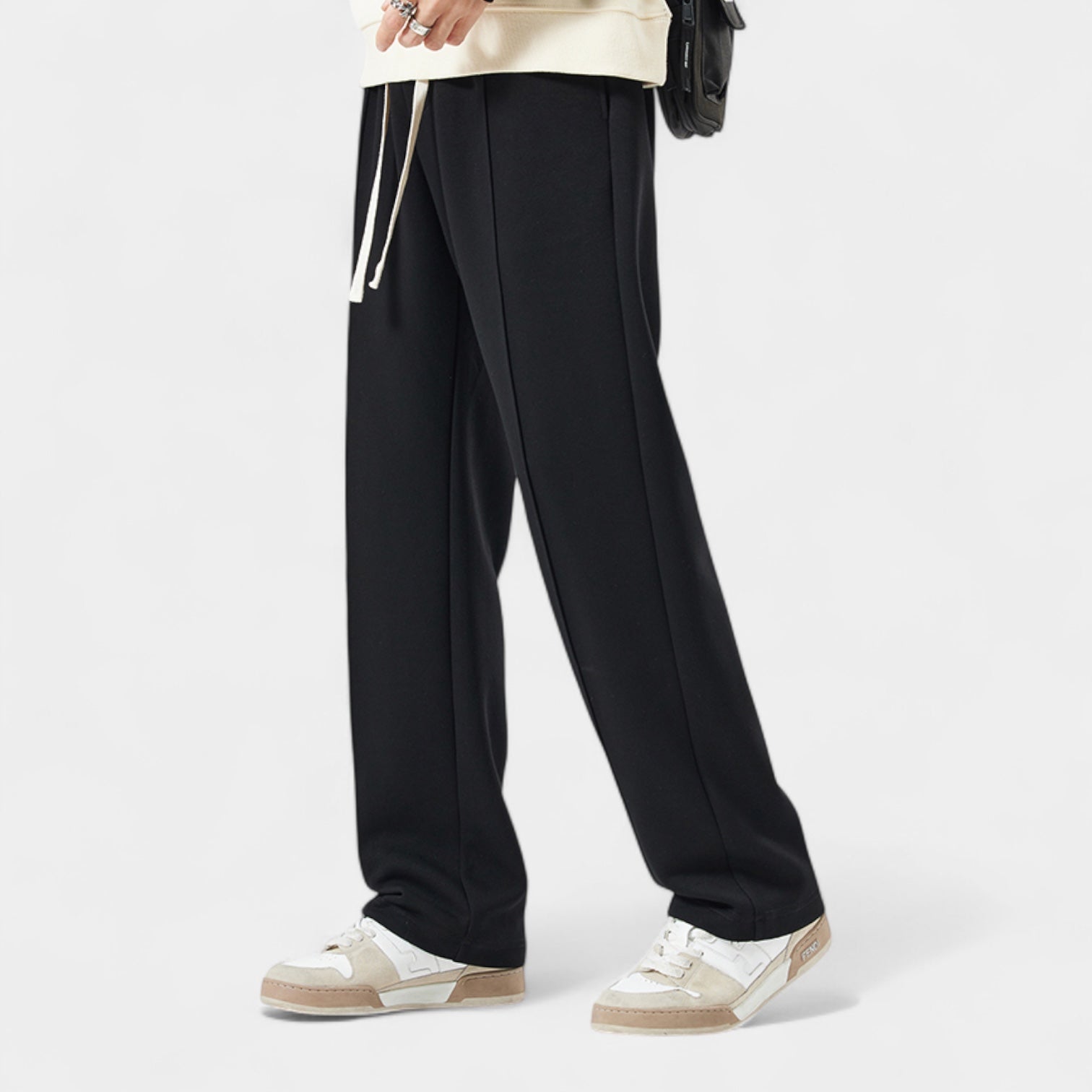 Noir | Men’s Straight-Leg Comfort Joggers-Noir-Noir