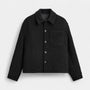 Noir | Men’s Textured Wool Overshirt-Noir-Noir