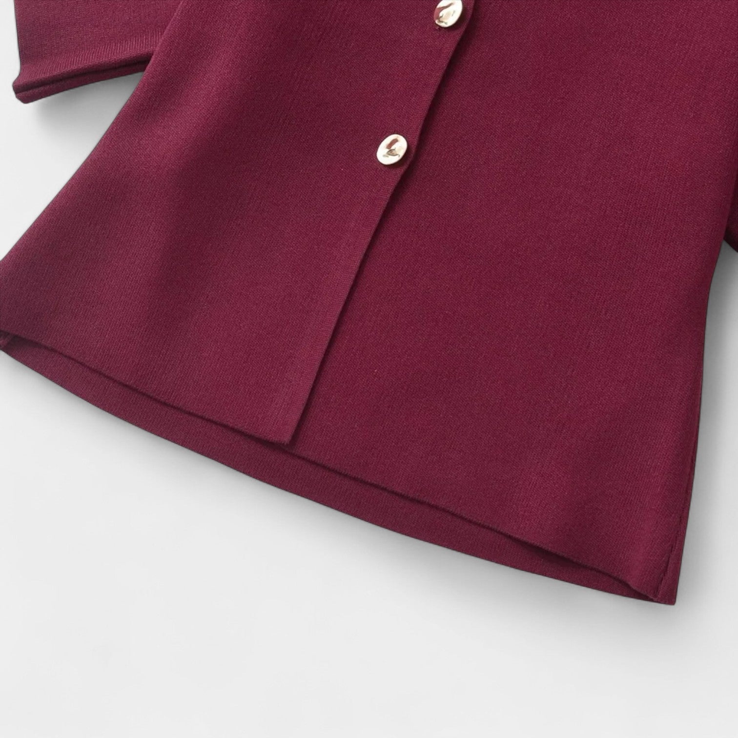 Women's V-Neck Knitted Cardigan – Half Sleeve