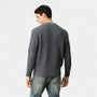 Noir | Men’s Merino Wool Henley Jumper-Noir-Noir