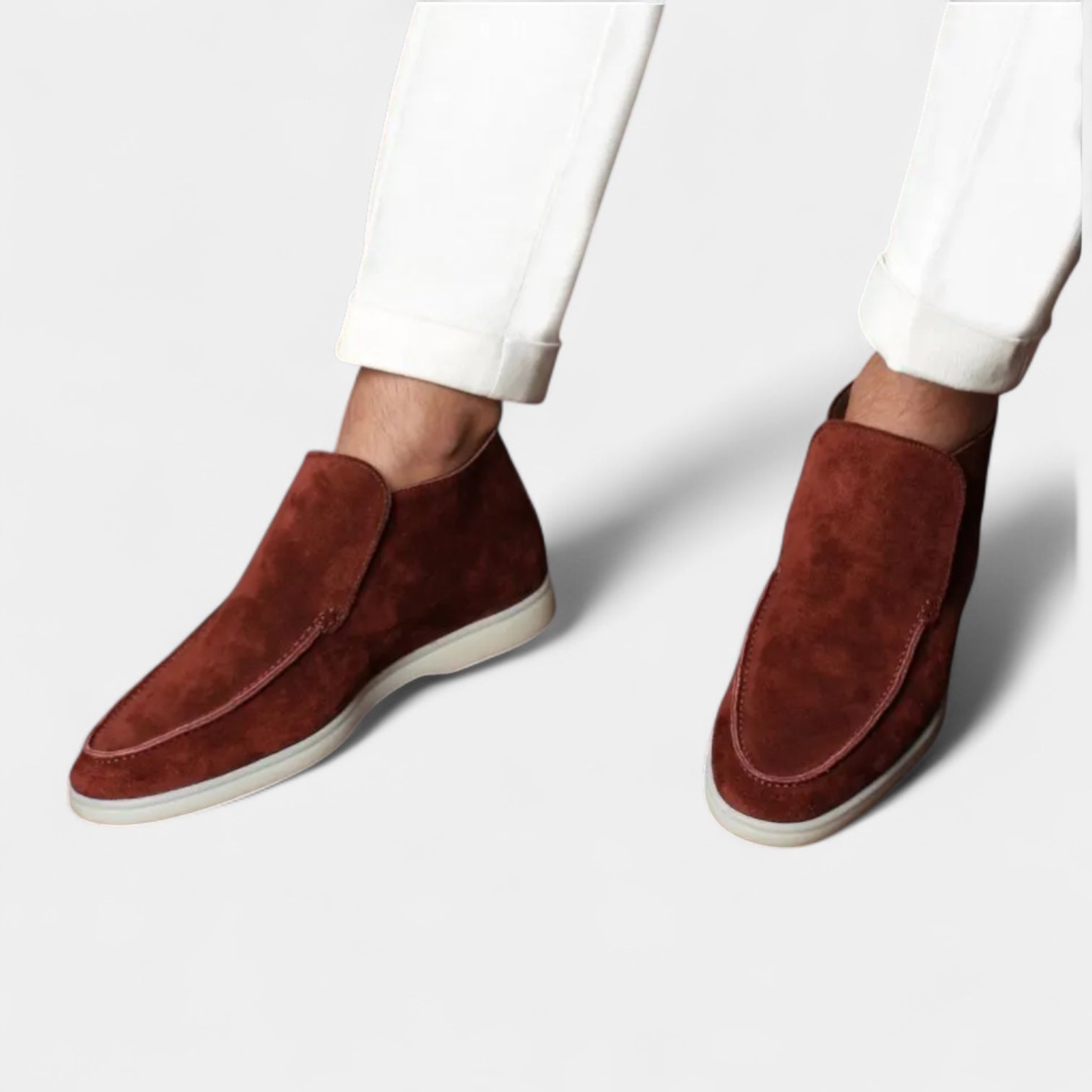 Noir | Suede Slip-On Loafers - High Top