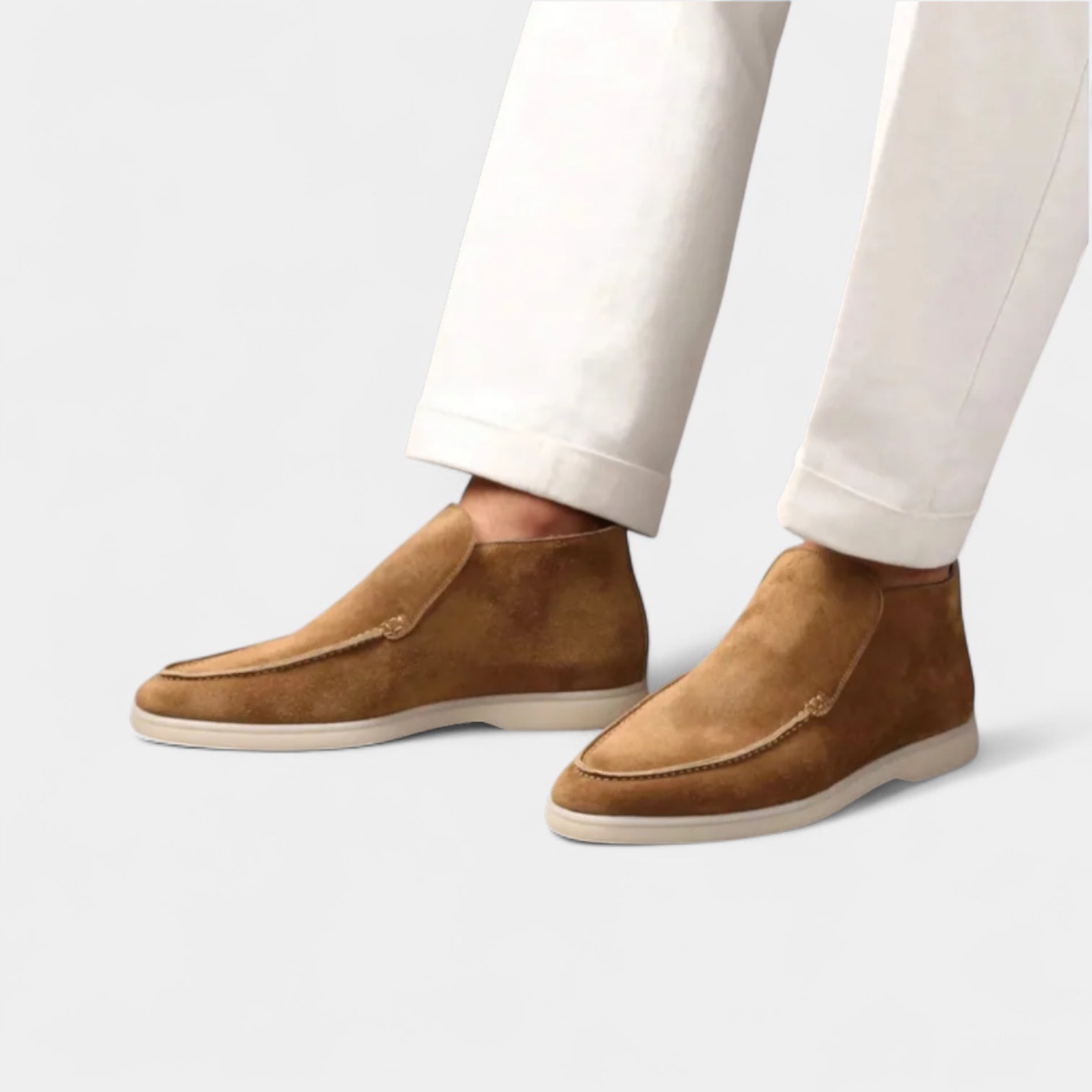 Noir | Suede Slip-On Loafers - High Top