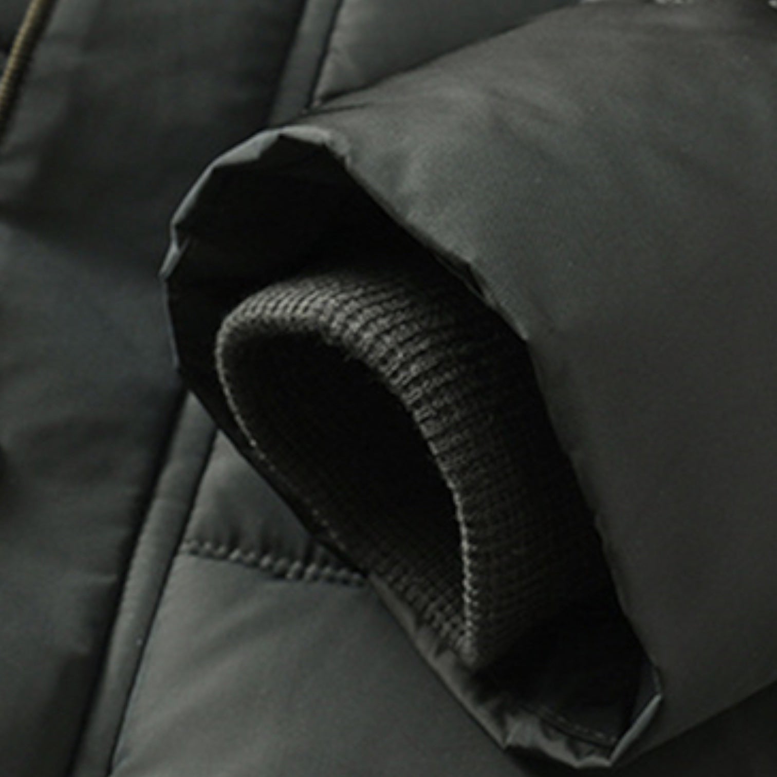 Men's Longline Winter Puffer Coat - Fleece Lining