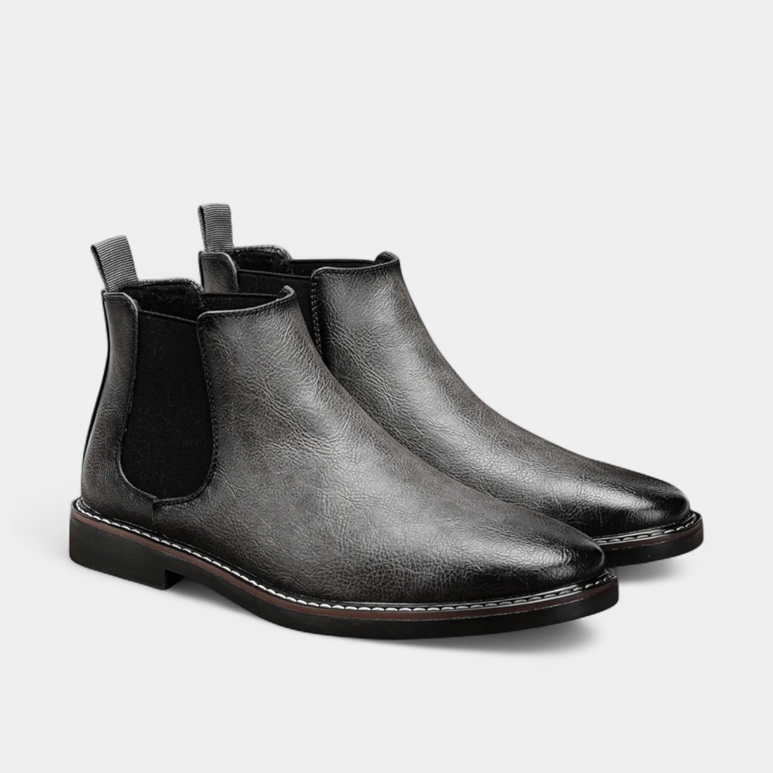Noir | Men's High Chelsea Leather Boots