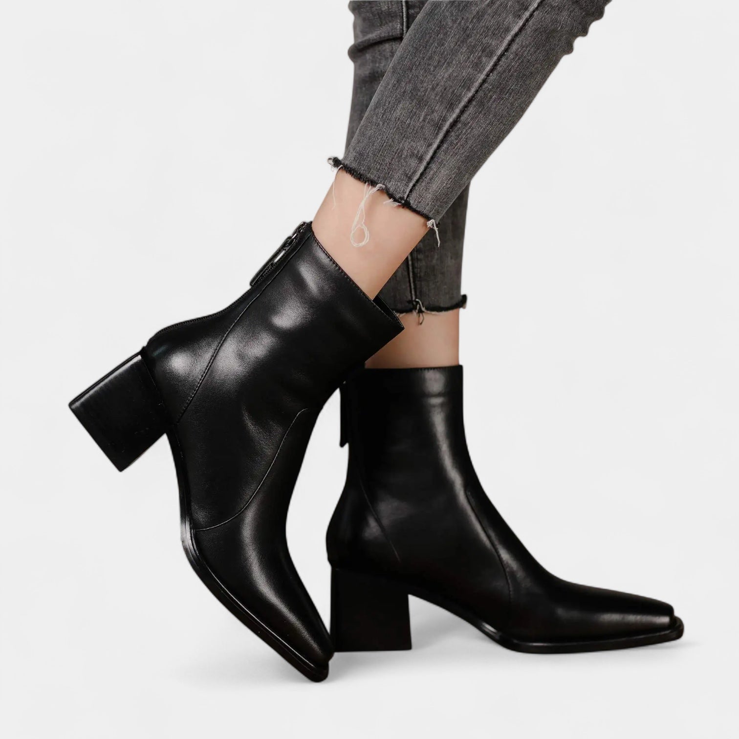 Noir | Women’s Leather Ankle Boots