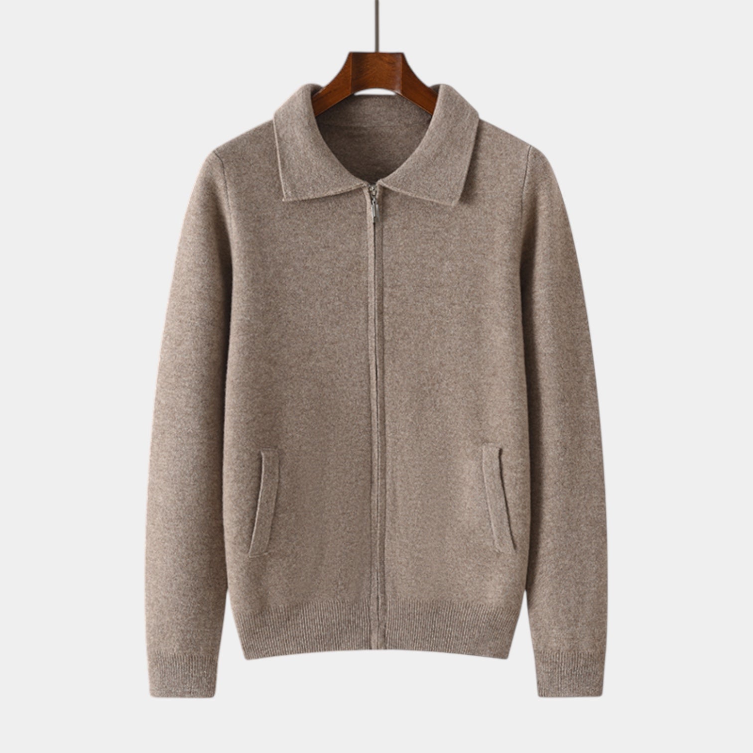 Noir | Men's Pure Cashmere Zipper - Cardigan-Noir-Noir