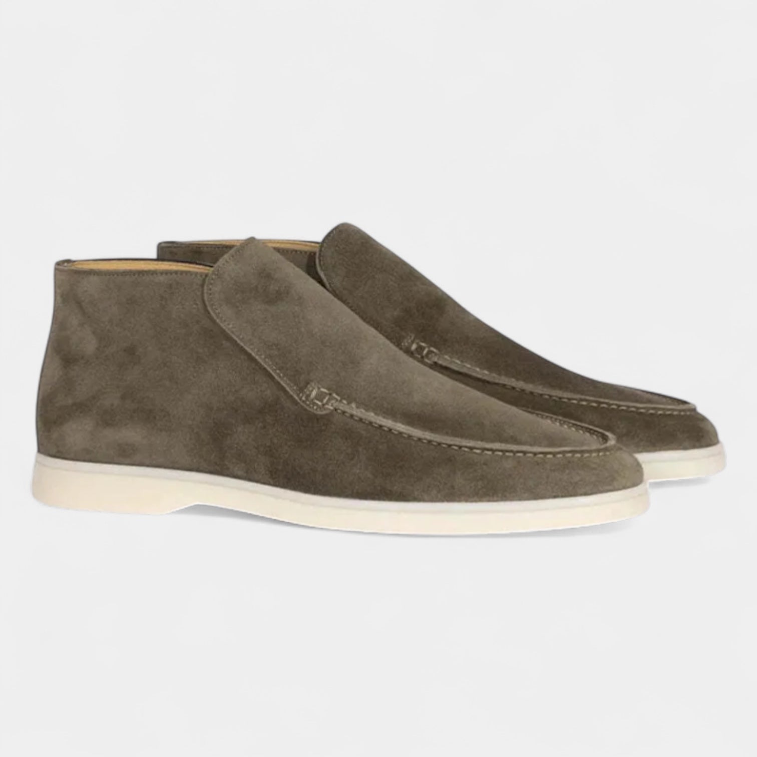 Noir | Suede Slip-On Loafers - High Top
