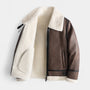 Noir | Men’s Leather Aviator Jacket-Noir-Noir