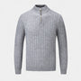 Noir | Men's Essential Woolen Quarter-Zip Jumper-Noir-Noir