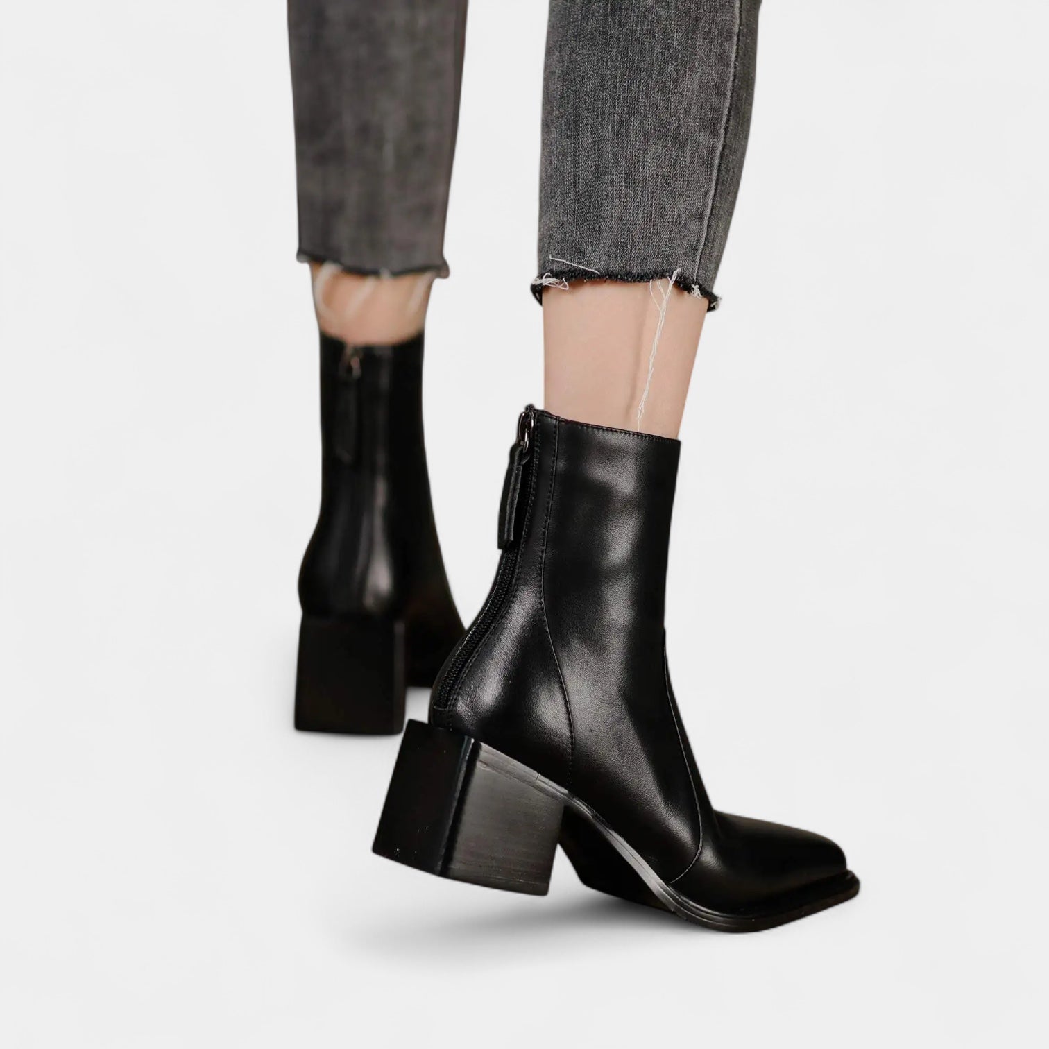 Noir | Women’s Leather Ankle Boots