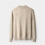 Noir | Men's Full-Zip Cashmere Cardigan - Mock Neck-Noir-Noir