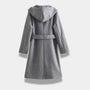 Noir | Women’s Hooded Long Coat - Belted-Jackets-Noir-Noir