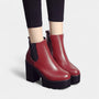 Noir | Women's Block Heel Ankle Boots-Boots-Noir-Noir