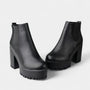 Noir | Women's Block Heel Ankle Boots-Boots-Noir-Noir