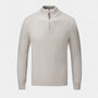 Noir | Men's Essential Woolen Quarter-Zip Jumper-Noir-Noir