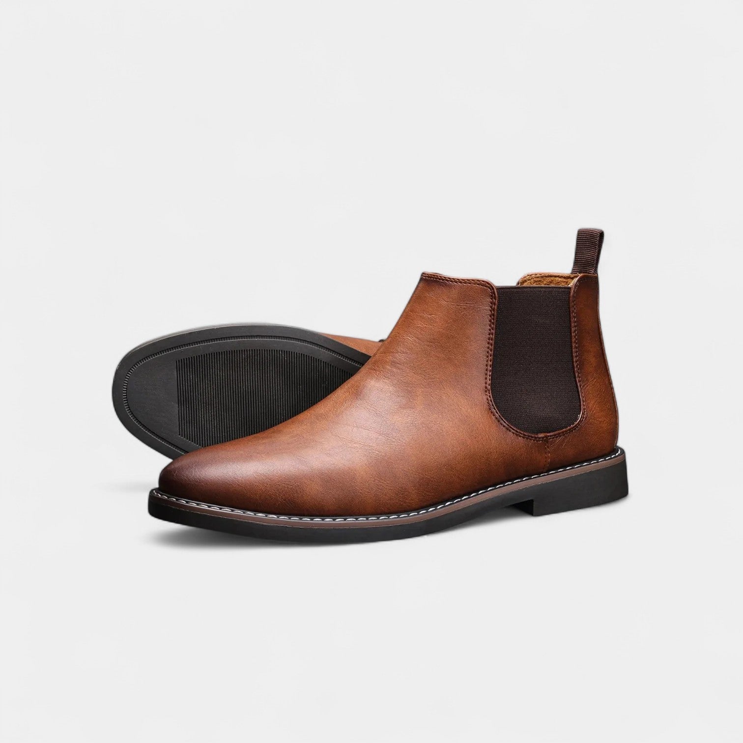 Noir | Men's High Chelsea Leather Boots