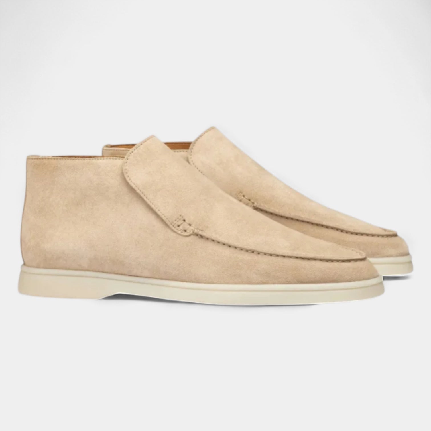 Noir | Suede Slip-On Loafers - High Top