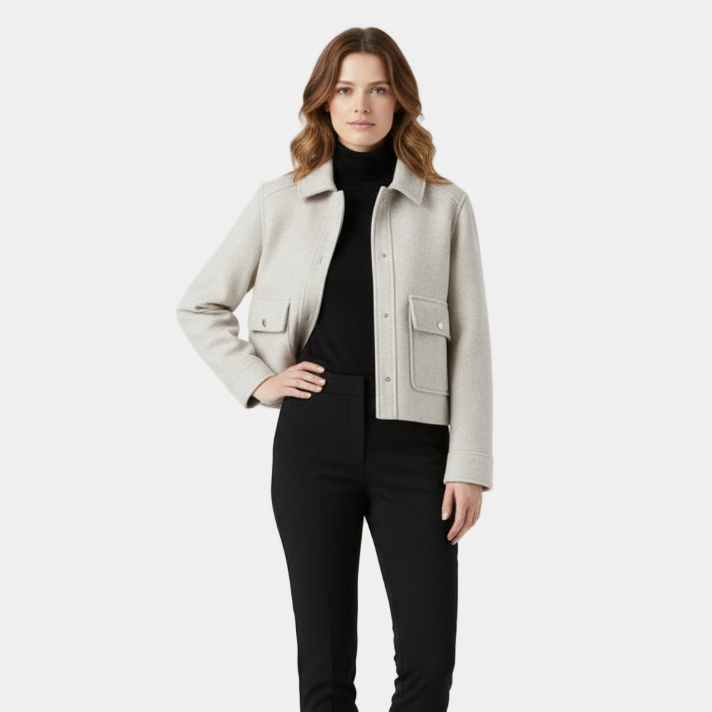 Women’s Cropped Wool-Blend Jacket