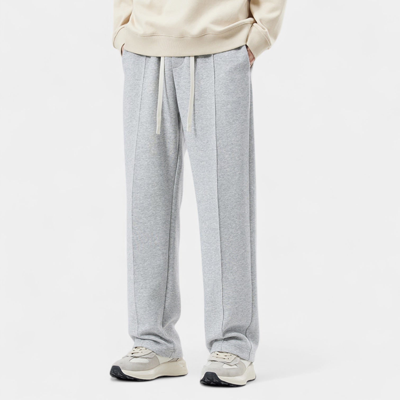 Noir | Men’s Straight-Leg Comfort Joggers-Noir-Grey-S-Noir