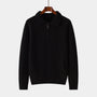 Noir | Men's Pure Cashmere Zipper - Cardigan-Noir-Noir