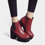 Noir | Women's Block Heel Ankle Boots-Boots-Noir-Noir