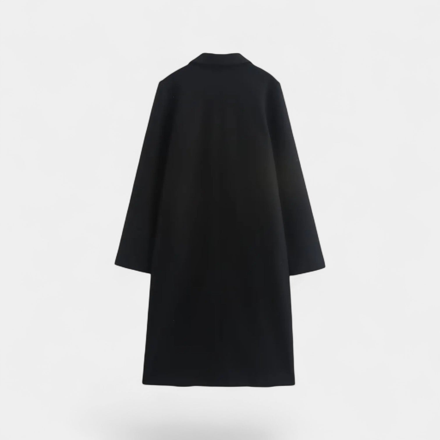 Noir | Women’s Classy Long Coat - Cashmere-Jackets-Noir-Noir