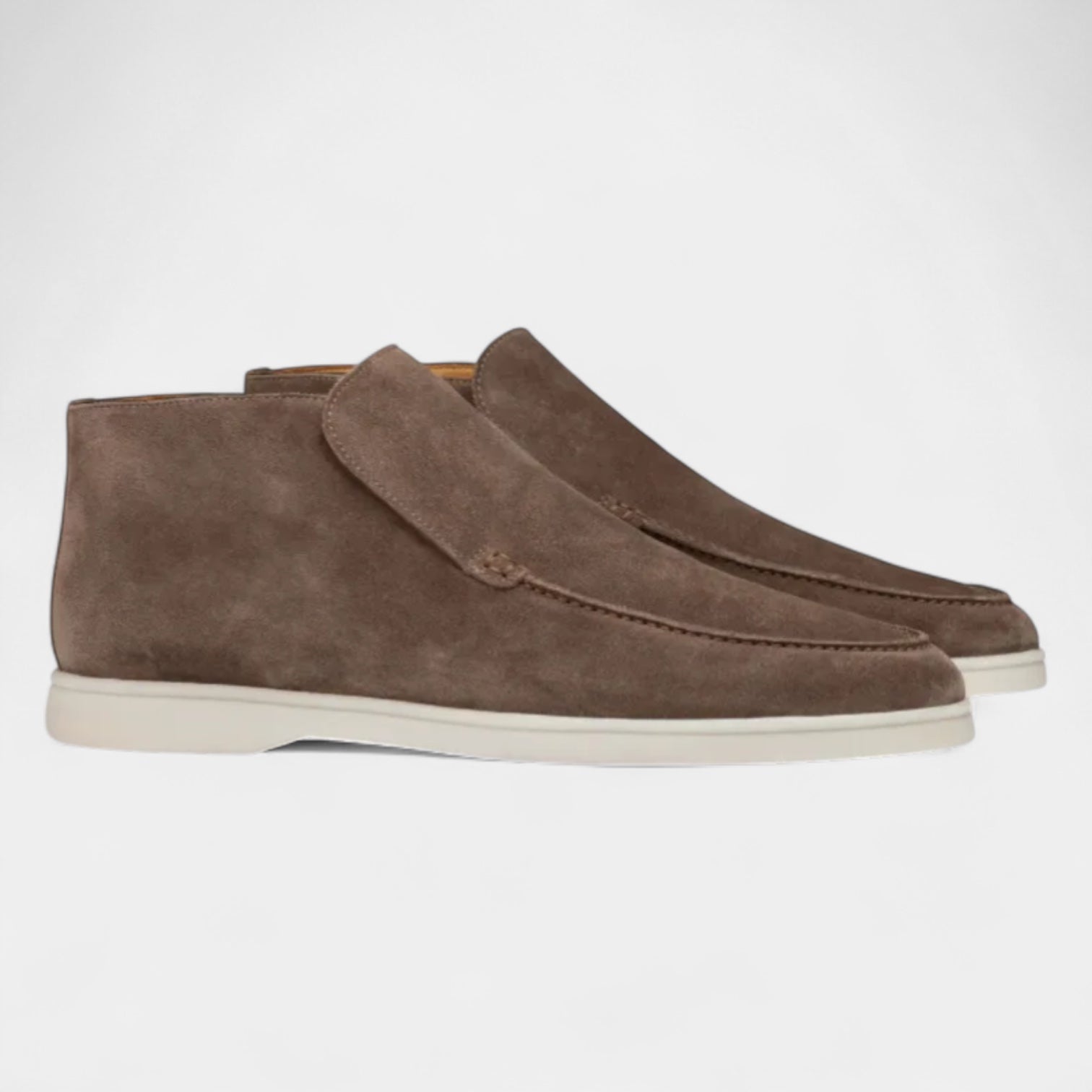 Noir | Suede Slip-On Loafers - High Top