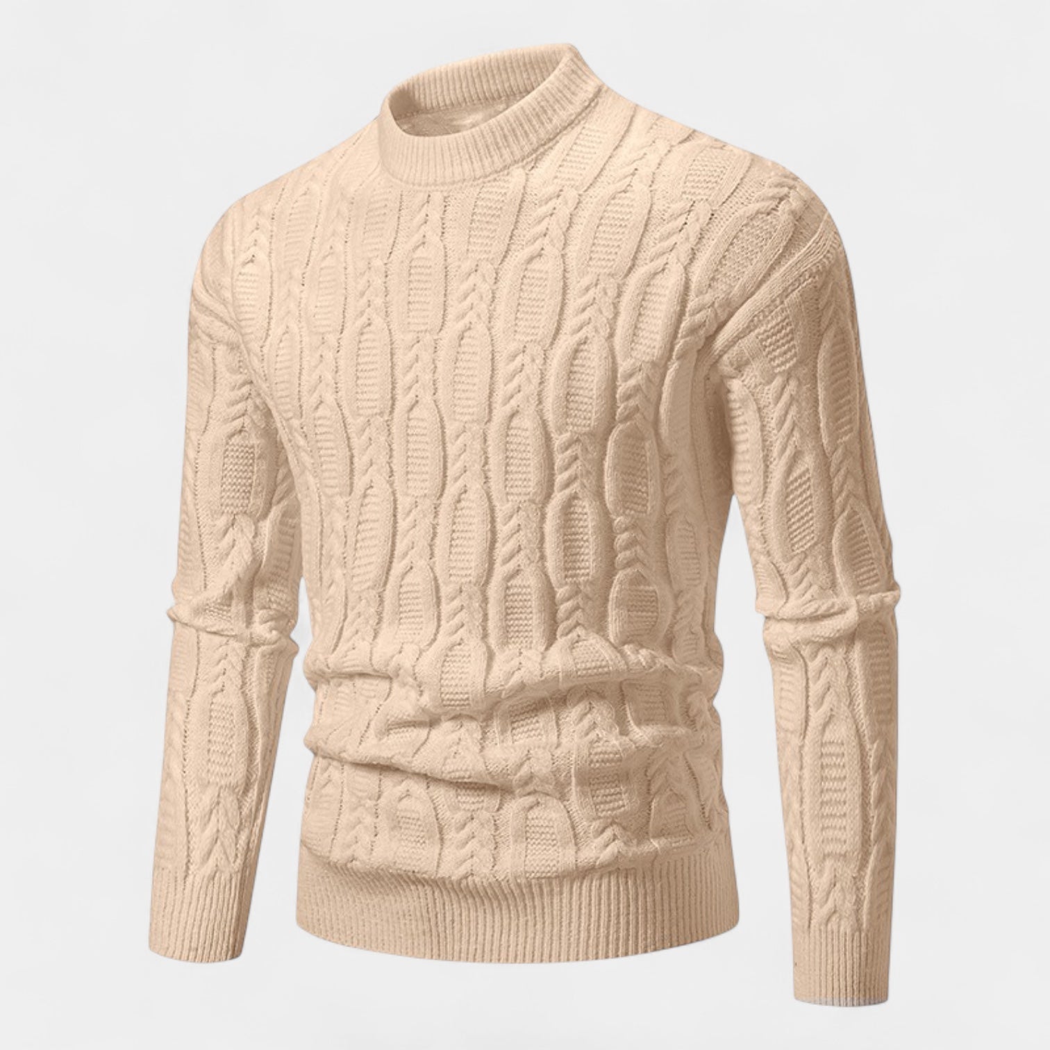 Noir | Men's Patterned Knit Sweater-Noir-Noir