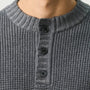 Noir | Men’s Merino Wool Henley Jumper-Noir-Noir