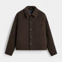Noir | Men’s Textured Wool Overshirt-Noir-Noir