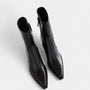 Noir | Women's Leather Ankleboots Side Zip-Noir-Noir