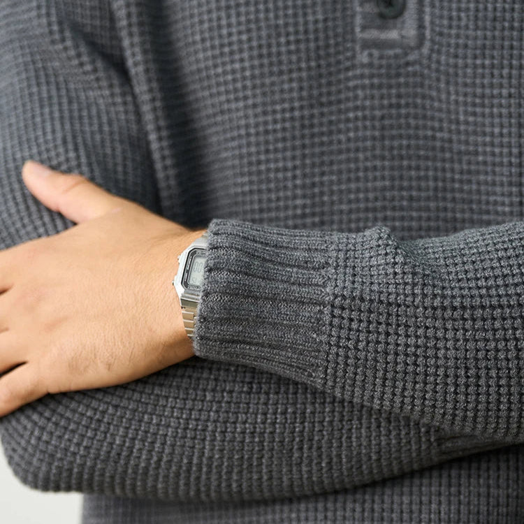 Noir | Men’s Merino Wool Henley Jumper