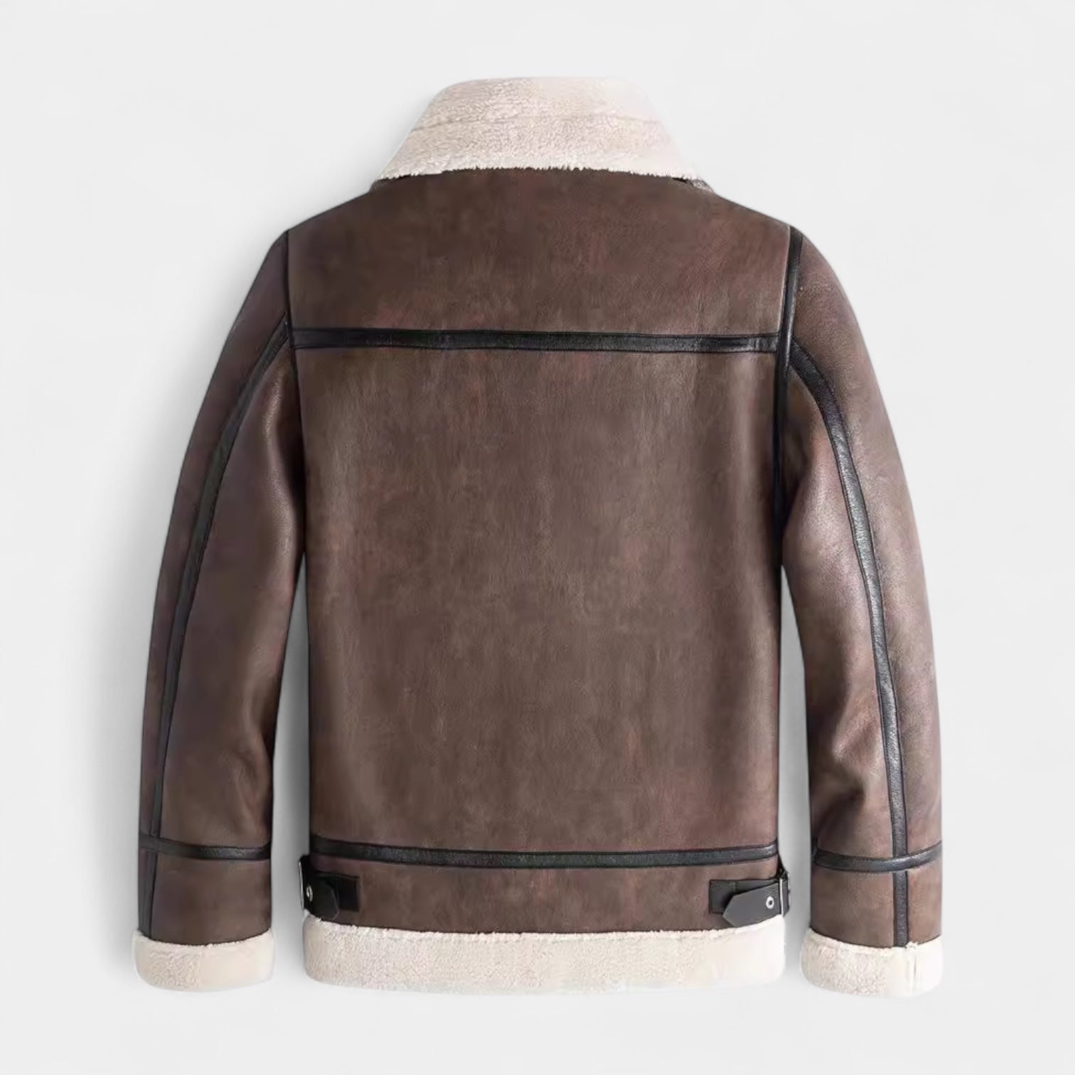 Noir | Men’s Leather Aviator Jacket-Noir-Noir