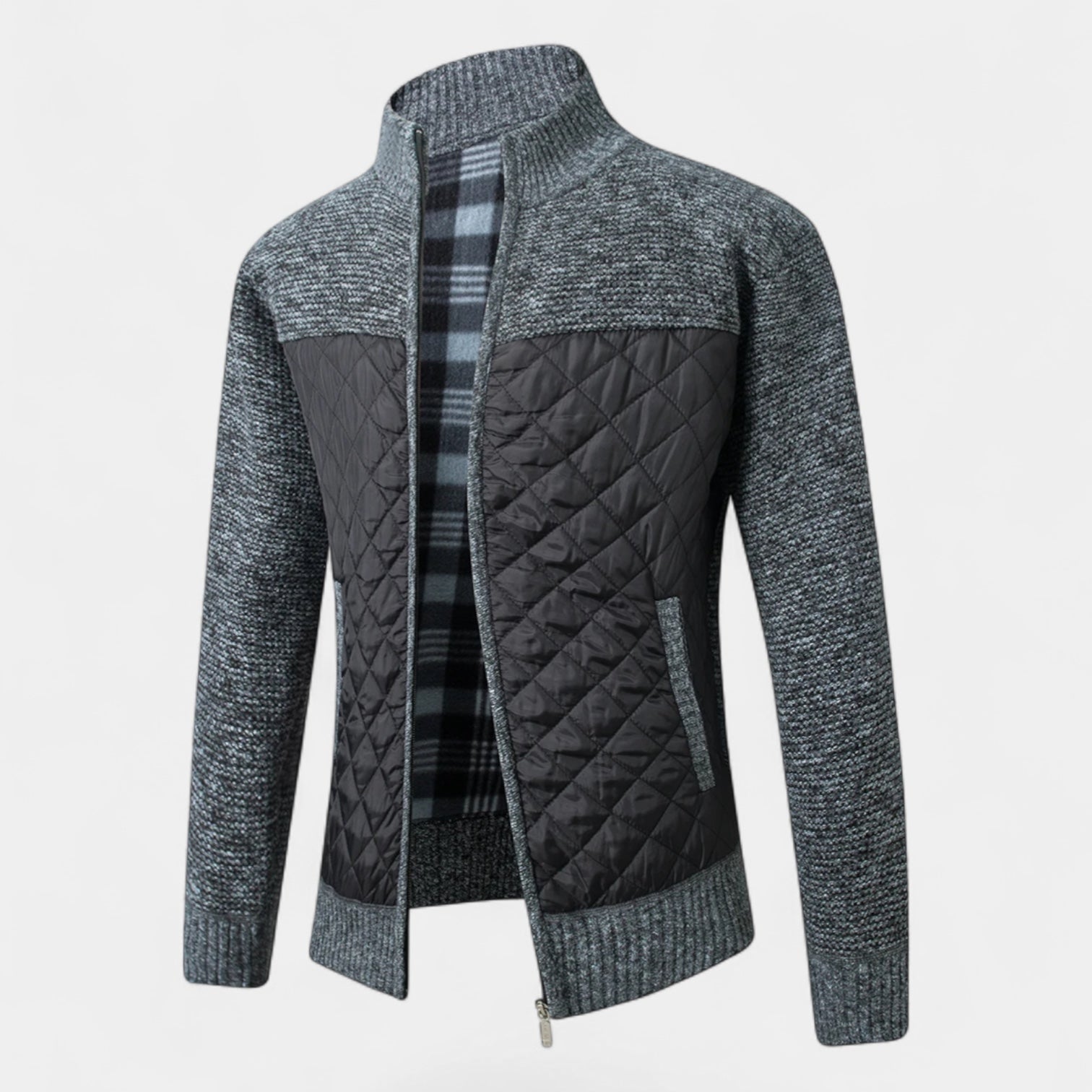 Noir | Men’s Quilted Bomber Jacket