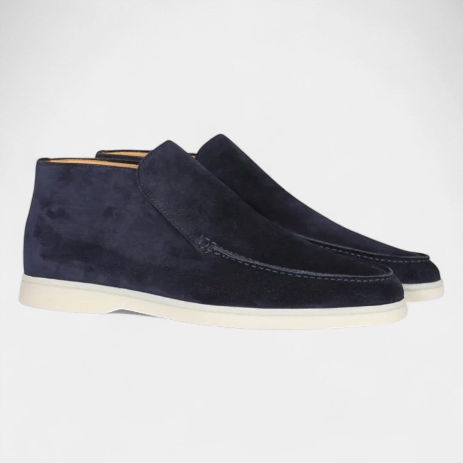 Noir | Suede Slip-On Loafers - High Top