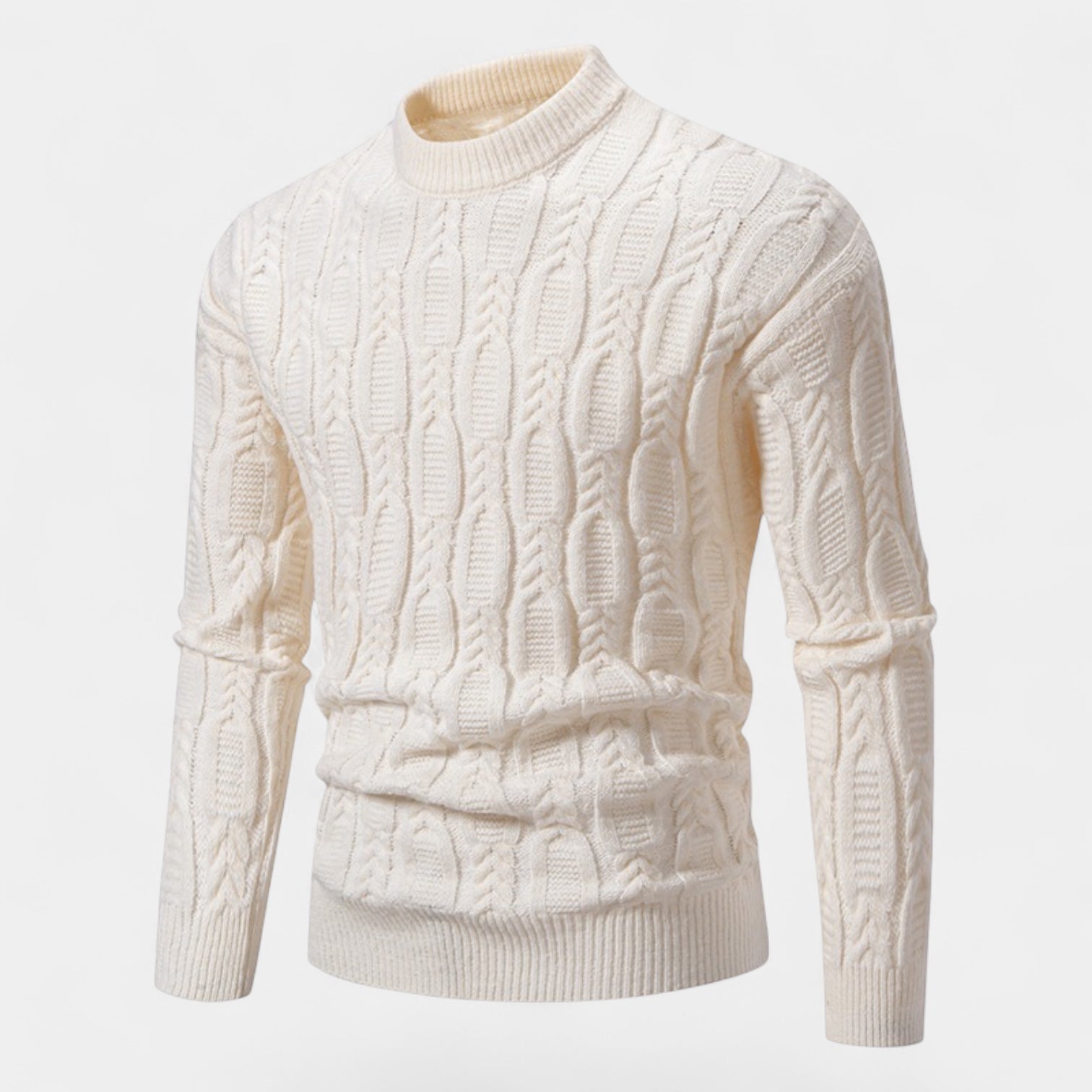Noir | Men's Patterned Knit Sweater-Noir-Noir