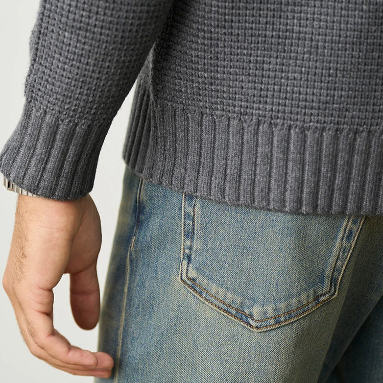 Noir | Men’s Merino Wool Henley Jumper