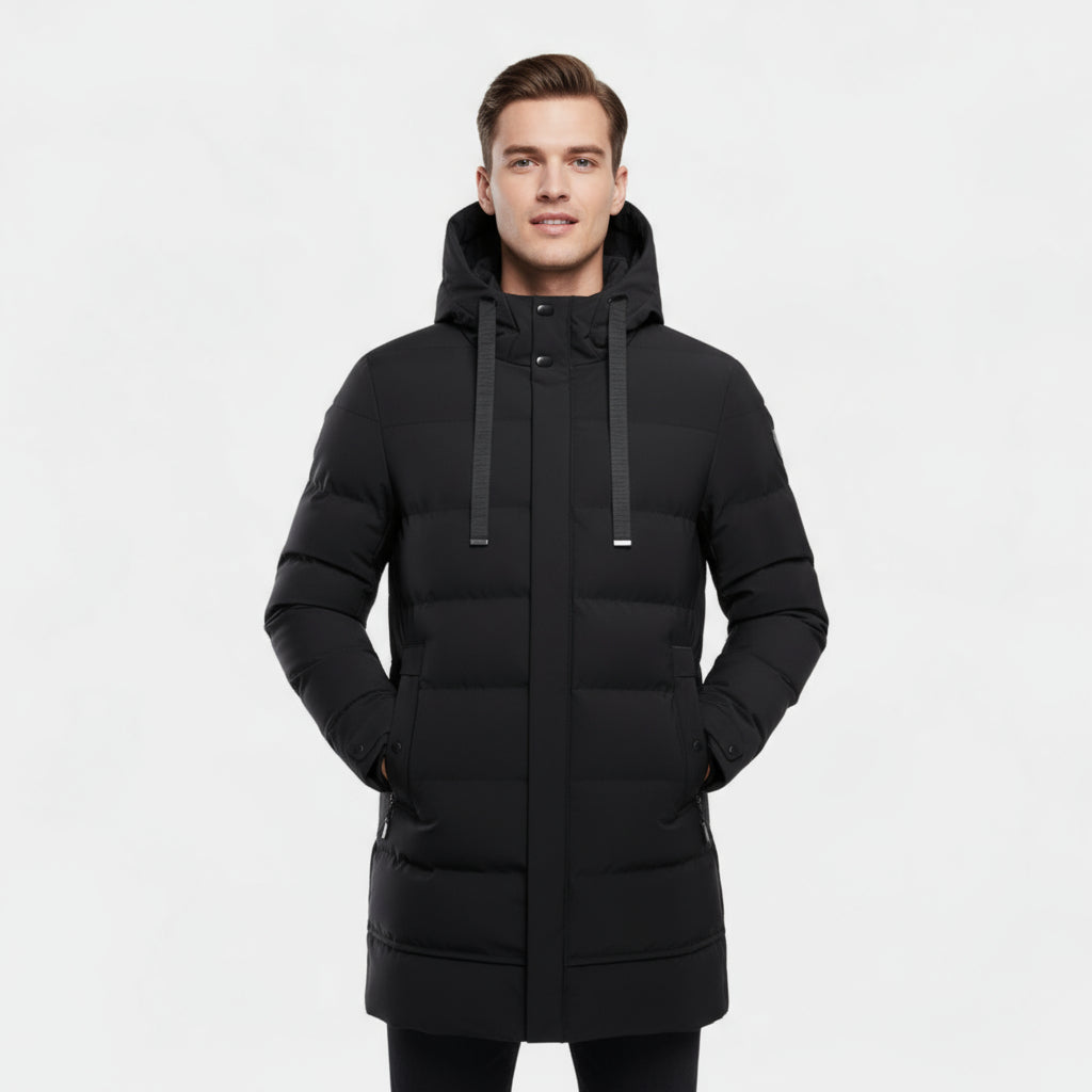 Men’s Longline Puffer Coat - Winter Parka