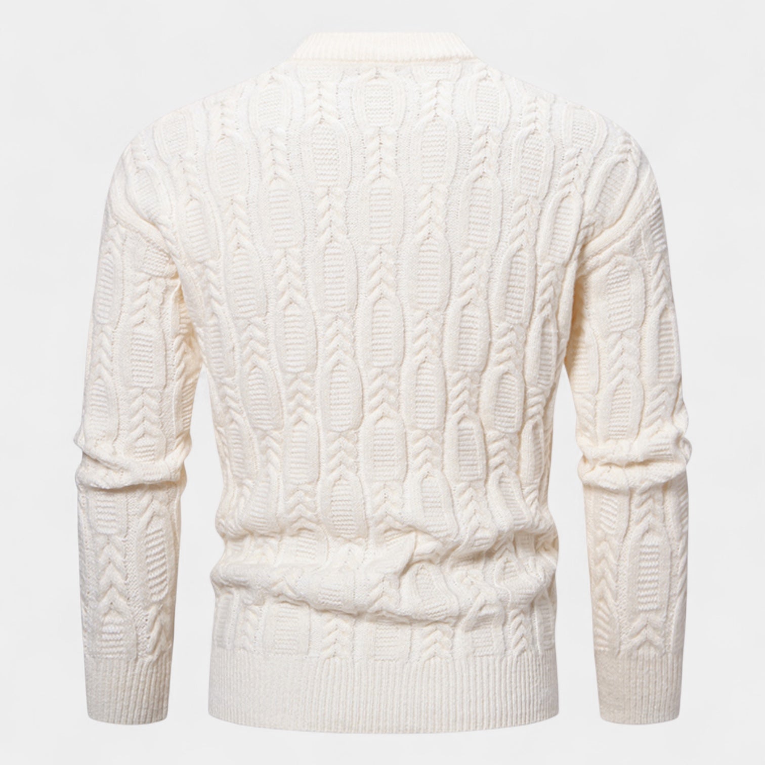 Noir | Men's Patterned Knit Sweater-Noir-Noir