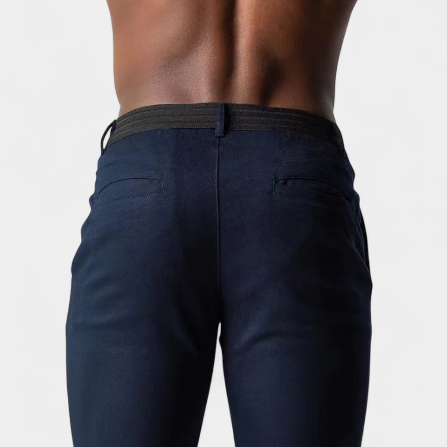 Noir | Men’s Stretch Smart Trousers-Noir-Noir