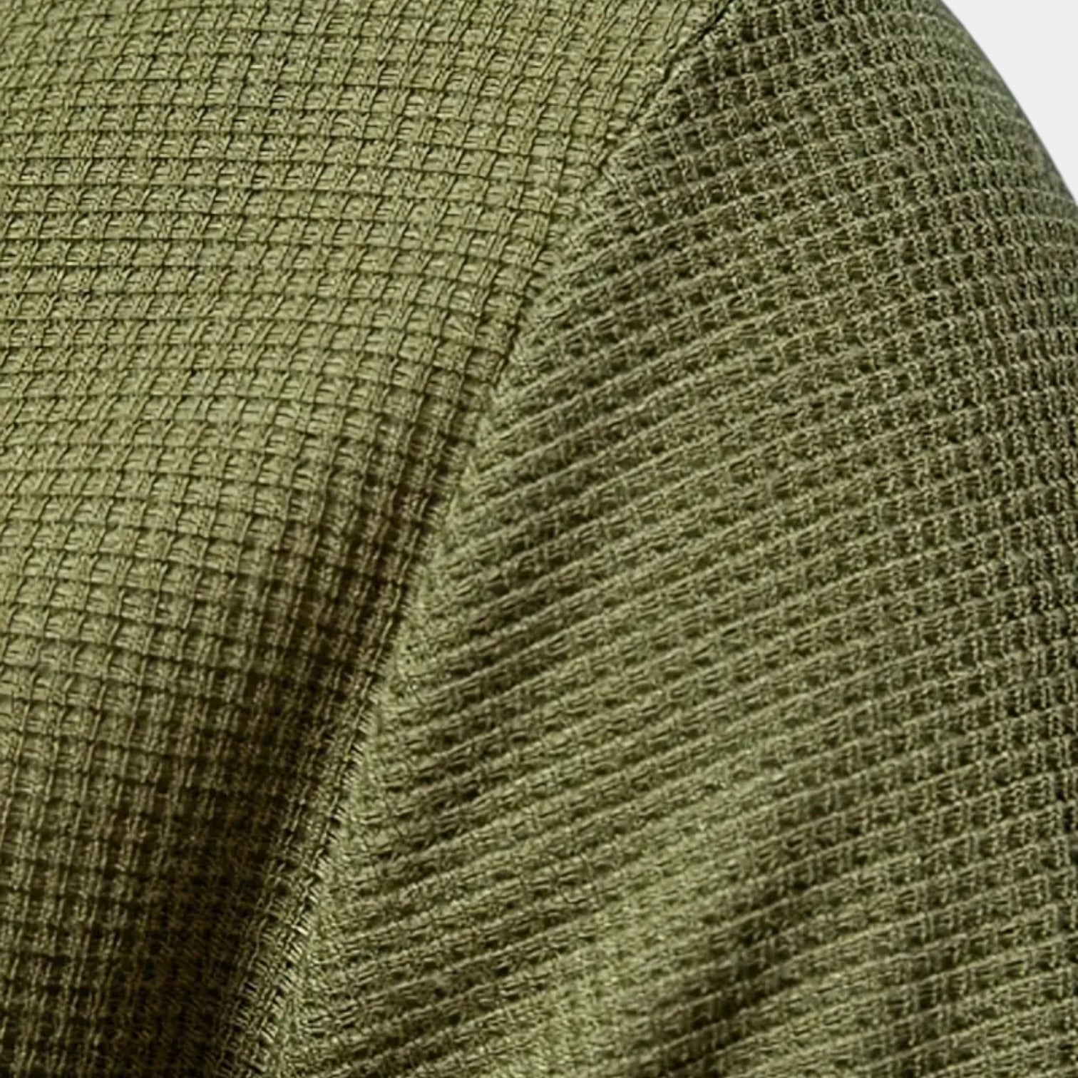 Men’s Cotton Waffle-Knit Henley Sweatshirt