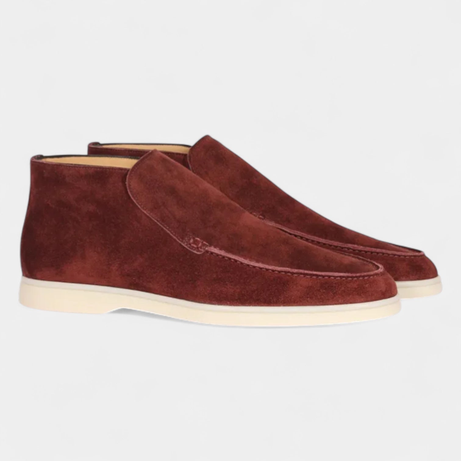 Noir | Suede Slip-On Loafers - High Top
