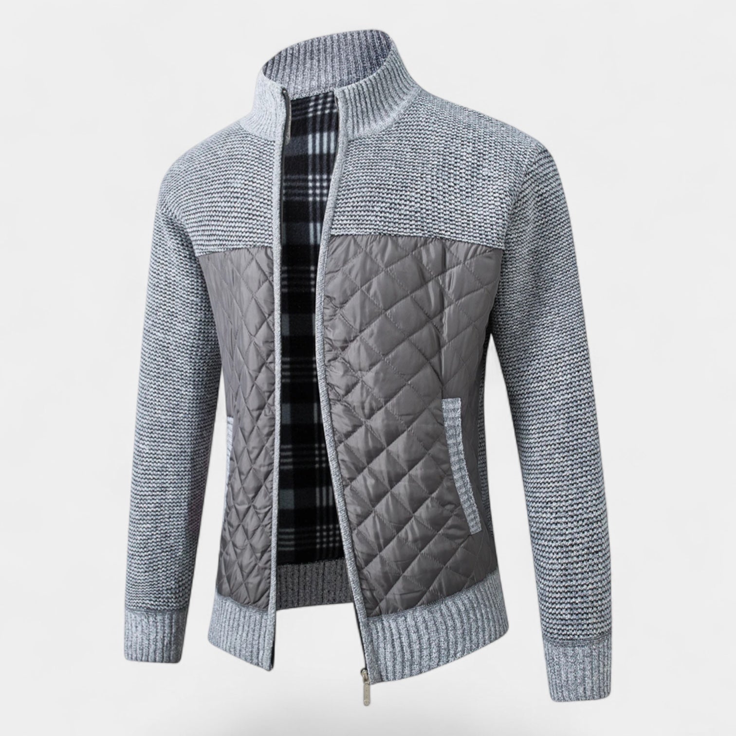 Noir | Men’s Quilted Bomber Jacket